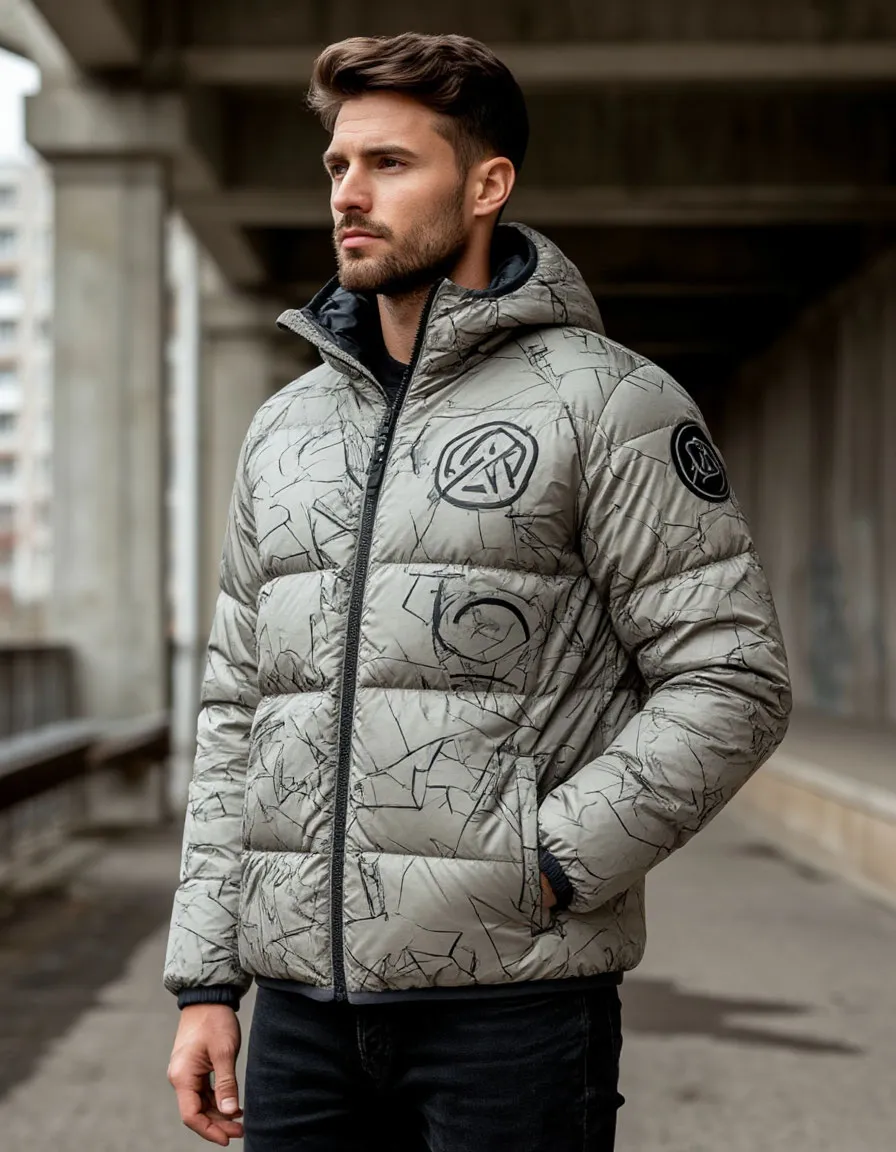 Пуховики с логотипами